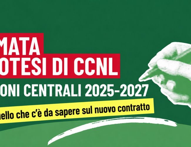 Contratto Funzioni Centrali, in arrivo il ricalcolo della pensione